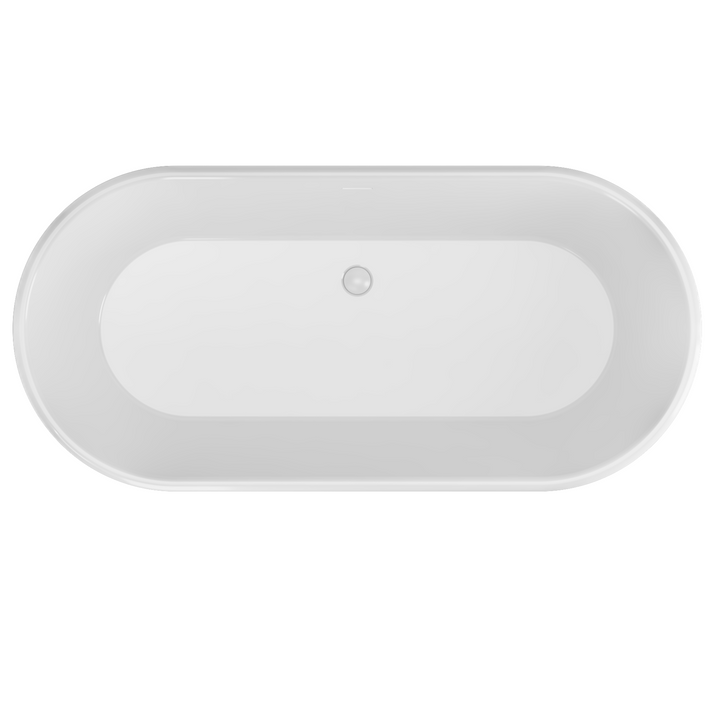 Henley 1650mm Freestanding Bath Inc Waste - White