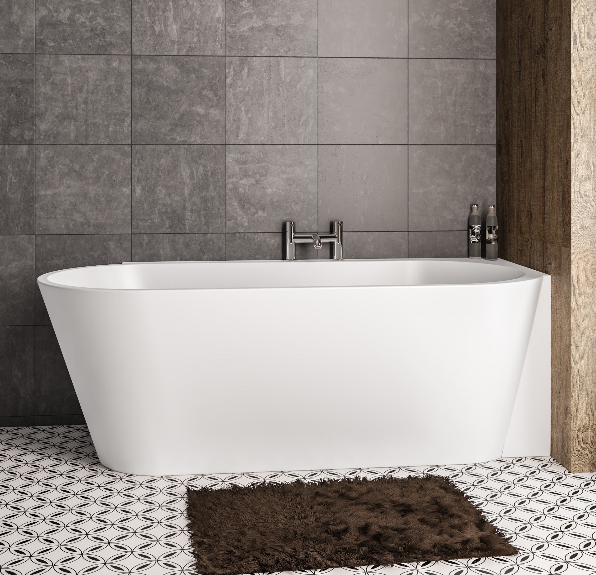 Bray 1600mm Right Hand Bath inc waste – Bathshack