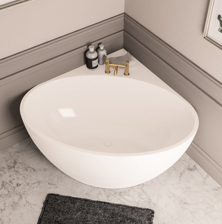 Whitchurch Corner Bath Inc Waste - White