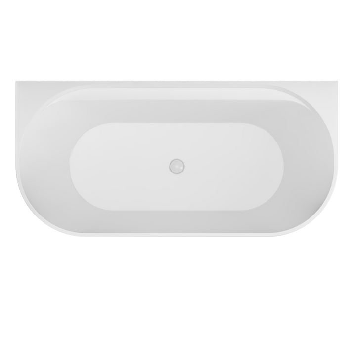 Grafton D Shaped Bath 1650 x 800mm - White