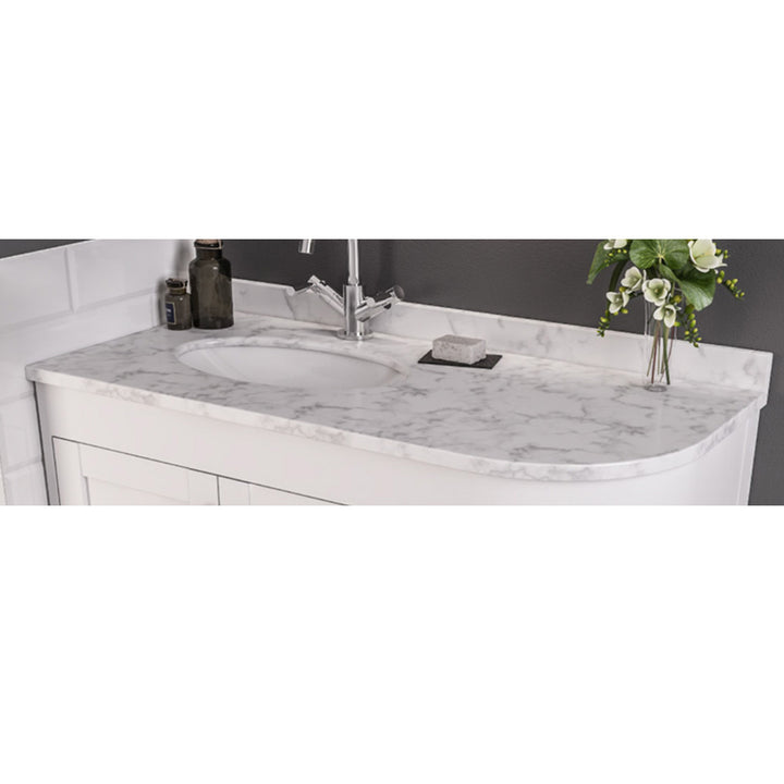 Hardwick 900mm Traditional Corner Vanity Unit, Quartz Worktop and Basin Left Hand - Matt Anthracite
