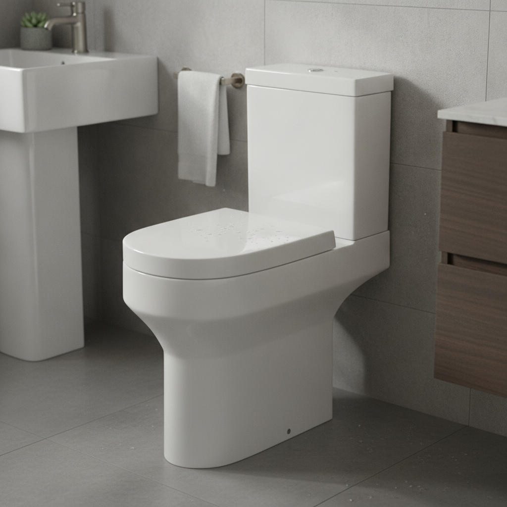 Harmony Rimless Comfort Height Close Coupled Toilet with Soft Close Toilet Seat