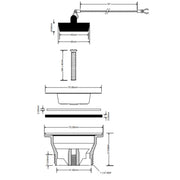 McAlpine Centre Pin Belfast Sink Waste - Technical drawing