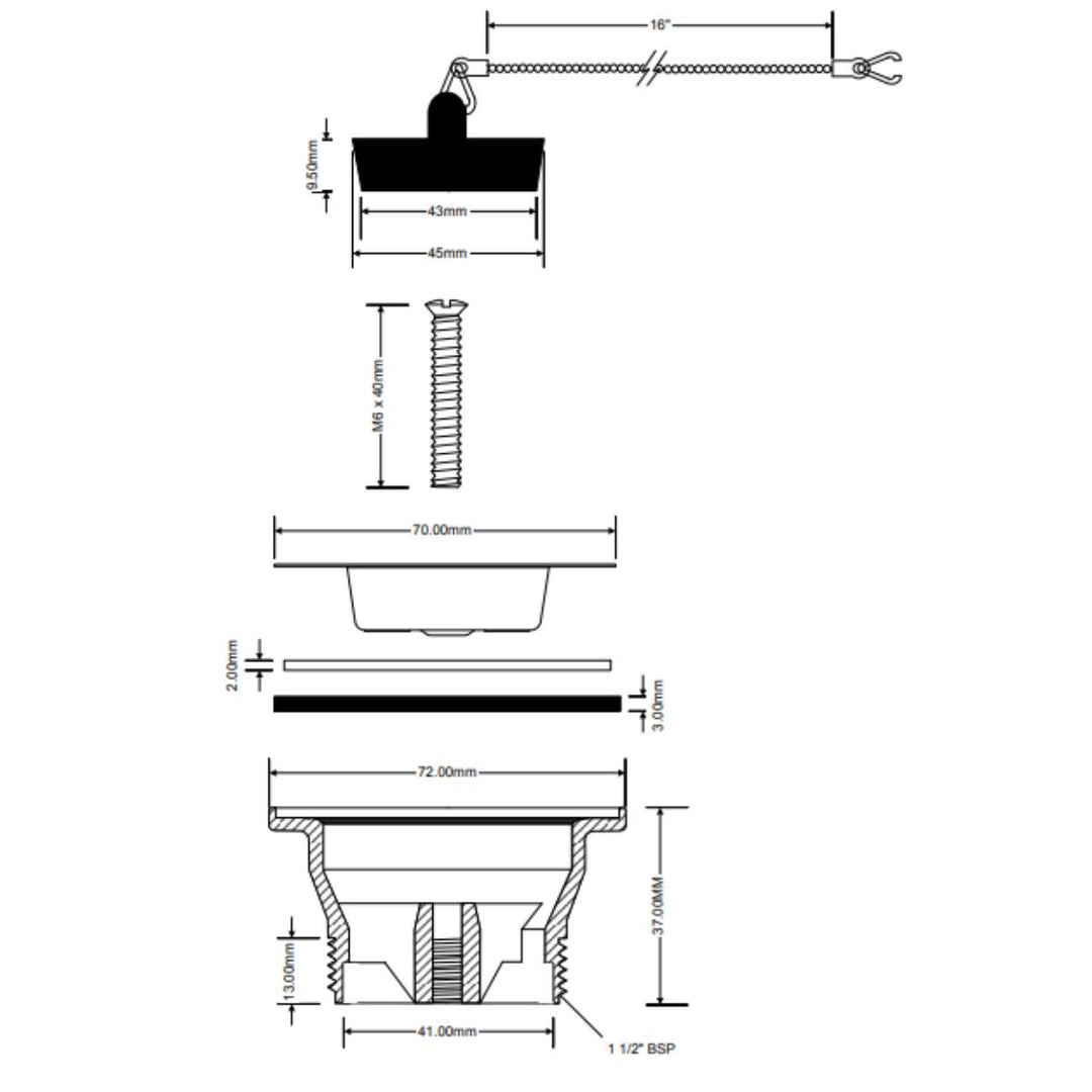 McAlpine Centre Pin Belfast Sink Waste