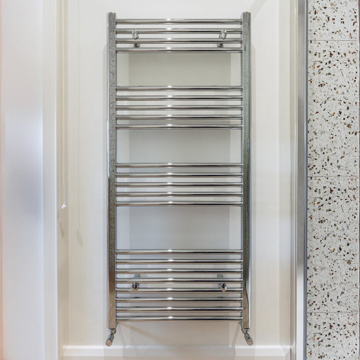 Eliseo Ricci 1200 x 500mm Straight Heated Towel Rail - Chrome