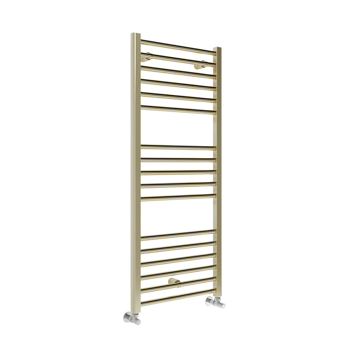 Eliseo Ricci 1200 x 500mm Straight Heated Towel Rail - Brushed Brass