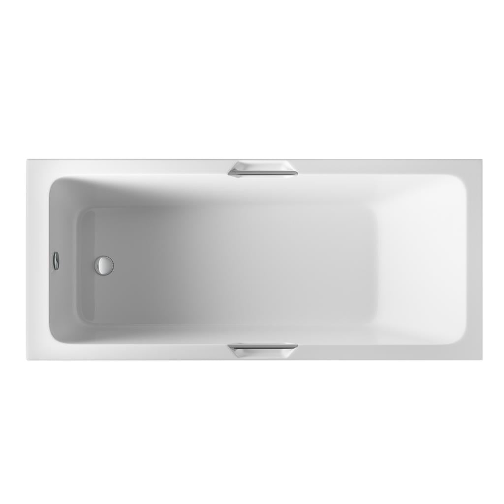Portland Single Ended Twin Grip 1800 x 800mm Bath - White