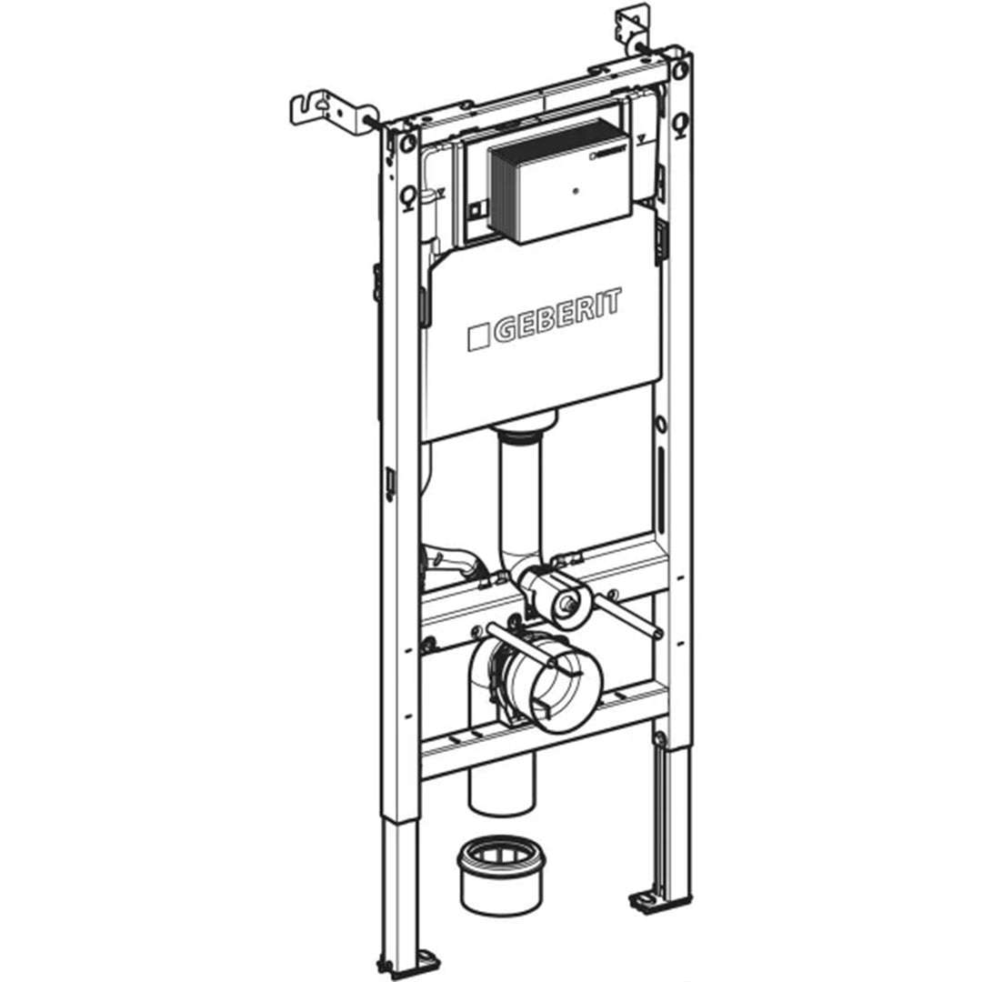 Geberit Duofix Element for Wall Hung WC with Alpha Concealed Cistern 1200mm - 1120mm High