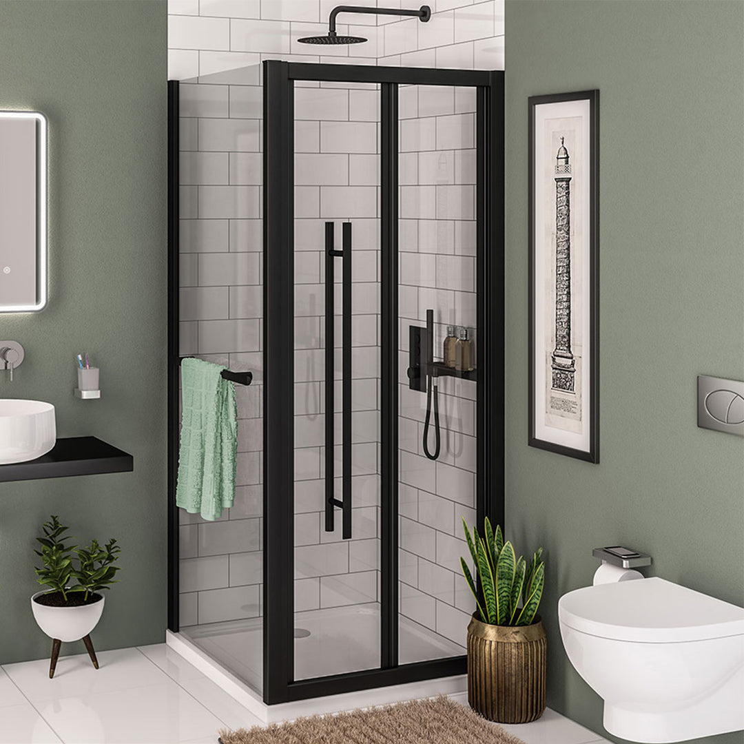 Vantage 6 760mm Bi-Fold Shower Door - Black