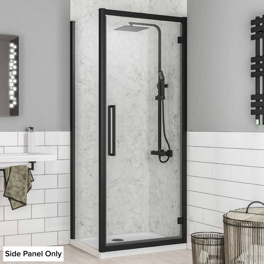 Corniche Hinge Door Side Panel 2000 x 1000mm - Matt Black