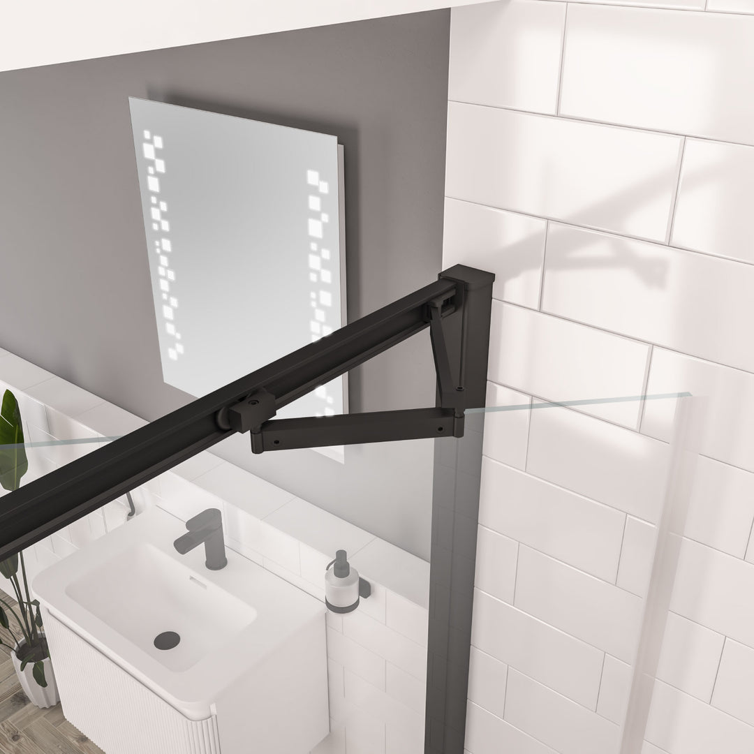 Corniche 2000 x 1000mm In-Fold Door - Matt Black