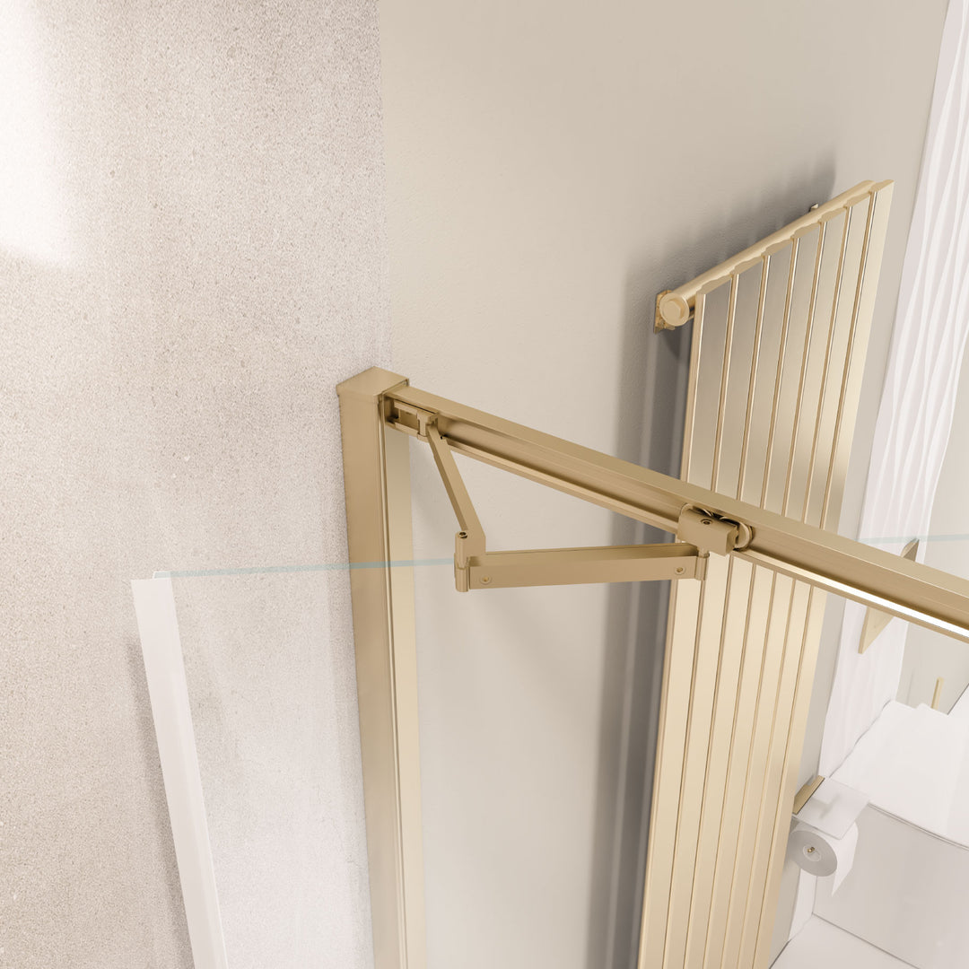 Corniche 2000 x 900mm In-Fold Door - Brushed Brass