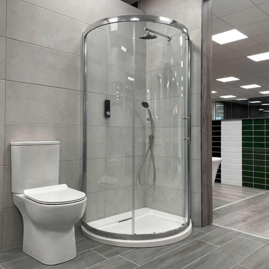 Volente 1000 x 850/650mm Spacesaver Offset Quadrant Shower Enclosure