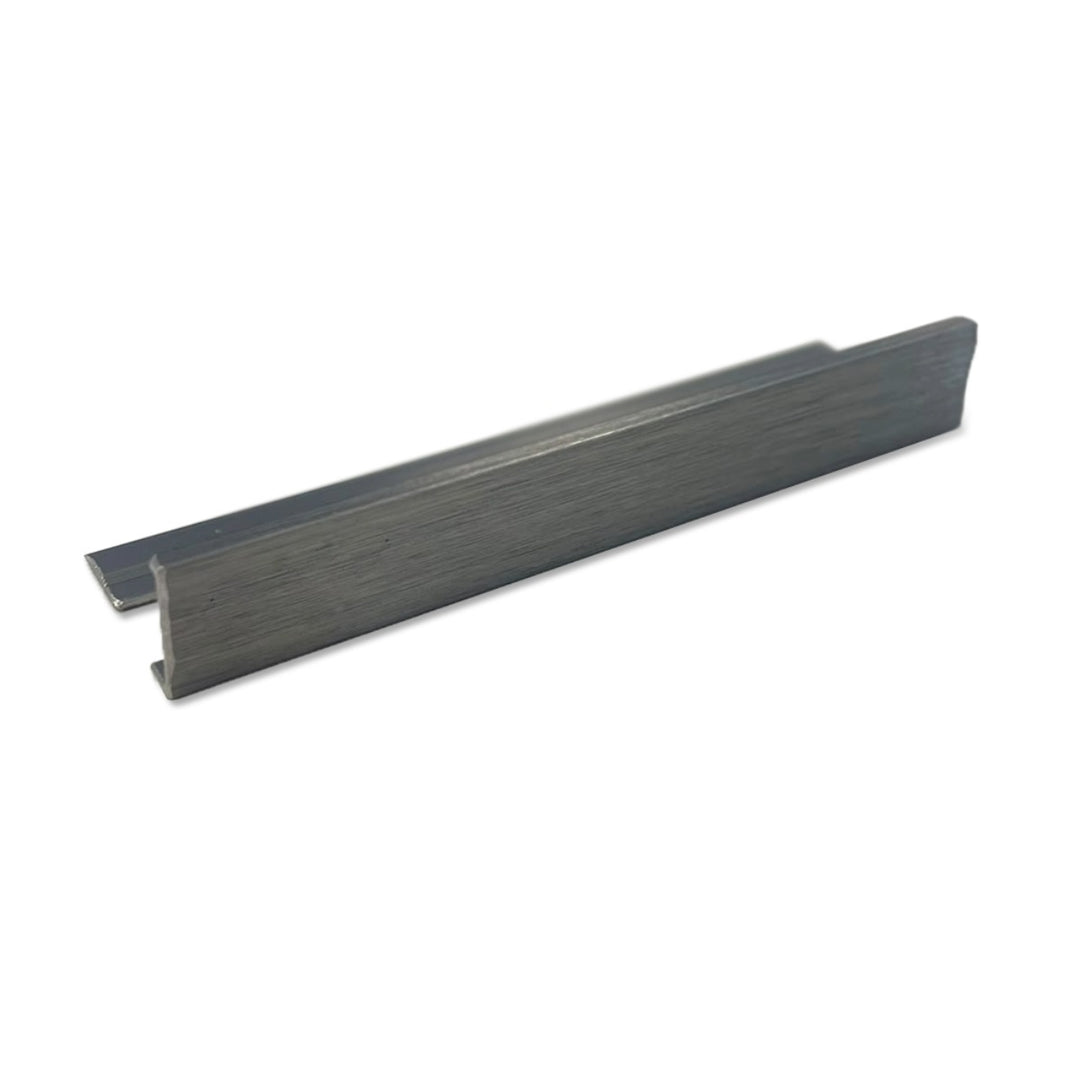 Atrim 10mm Straight Edge Aluminium Brushed Titanium Effect Tile Trim - 2.5m
