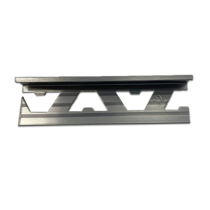 Atrim 10mm Straight Edge Aluminium Brushed Titanium Effect Tile Trim - 2.5m
