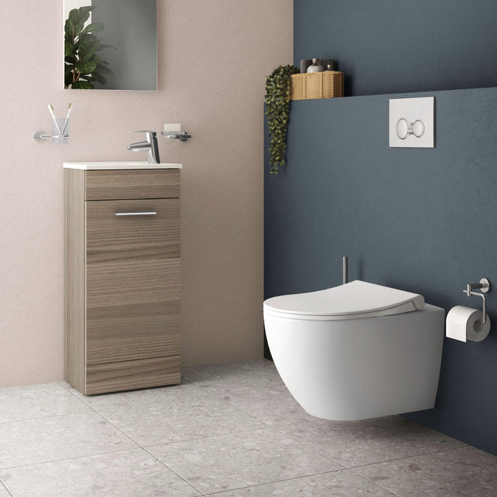 Vitra Mia 400mm Floor Standing 1 Door Washbasin Unit inc Basin - Cordoba