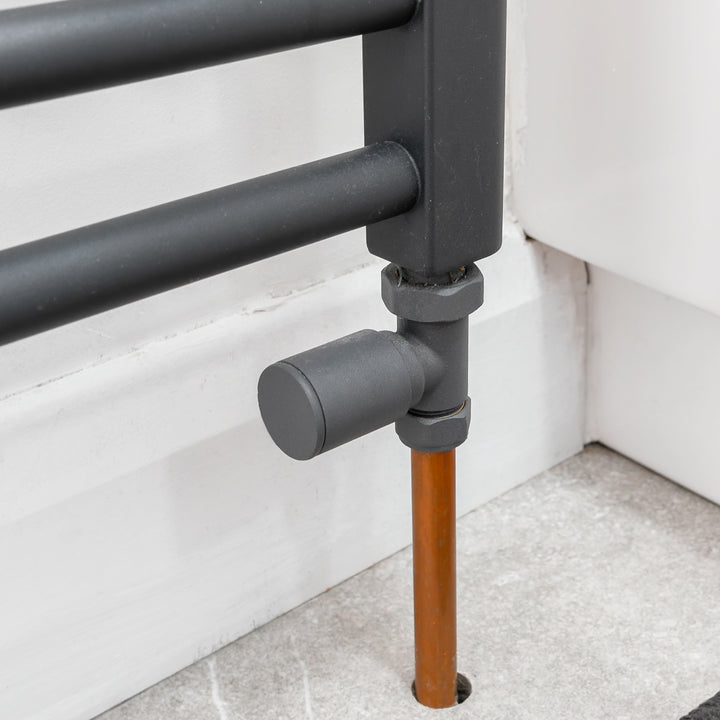 Eliseo Ricci Minimalistic Straight Radiator Valve - Anthracite