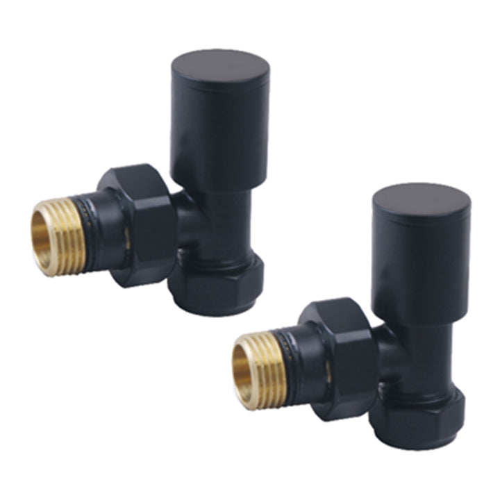 Eliseo Ricci Minimalistic Angled Radiator Valve - Black