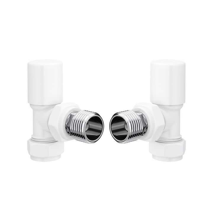 Eliseo Ricci Minimalistic Angled Radiator Valve - White