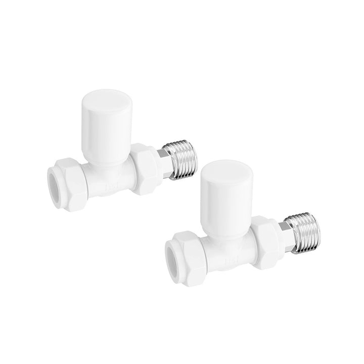 Eliseo Ricci Minimalistic Straight Radiator Valve - White