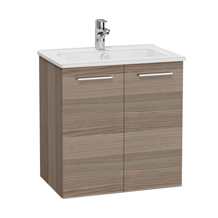 Vitra Mia 600mm Wall Hung 2 Door Washbasin Unit inc Basin - Cordoba