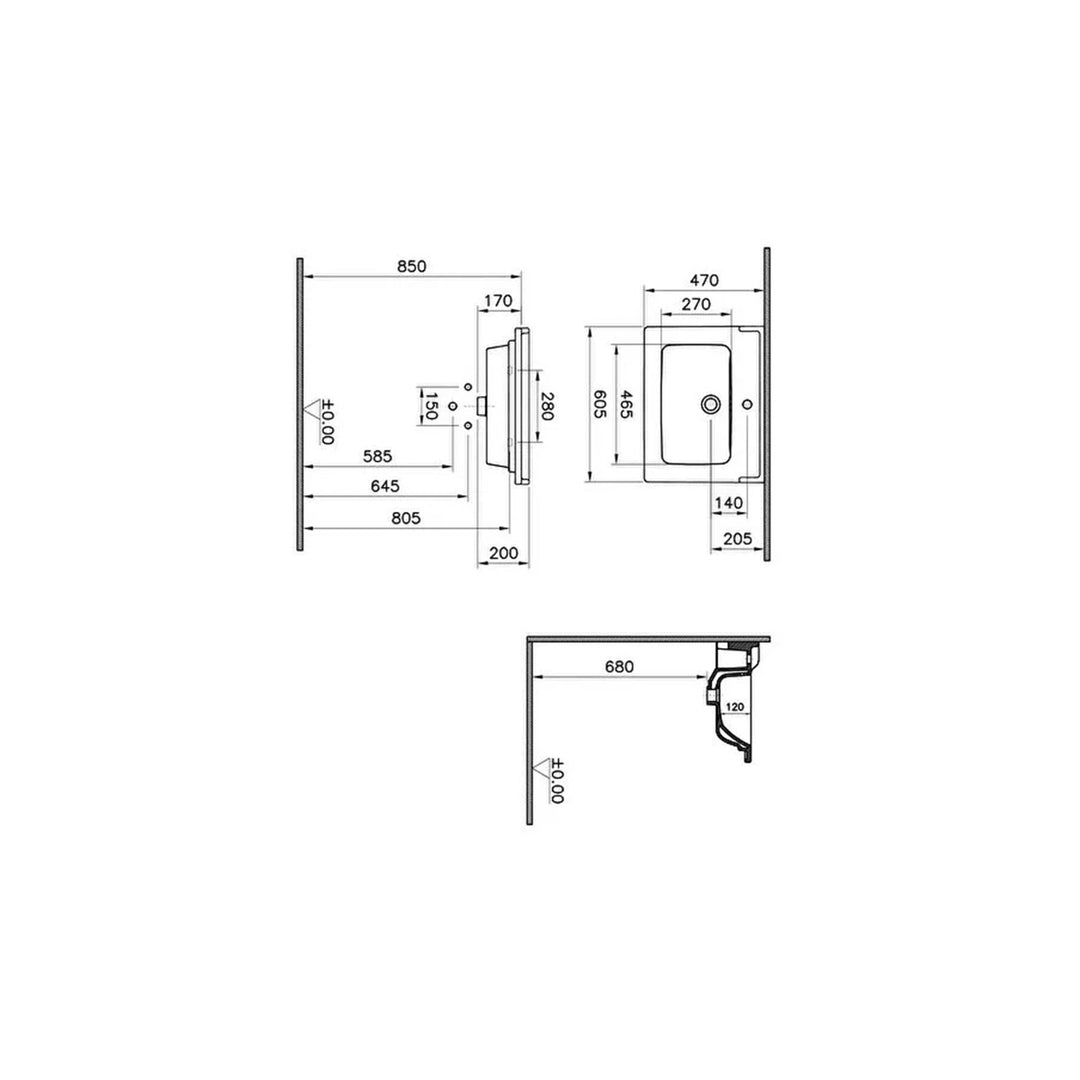 Vitra Integra 600mm Classic Vanity Basin