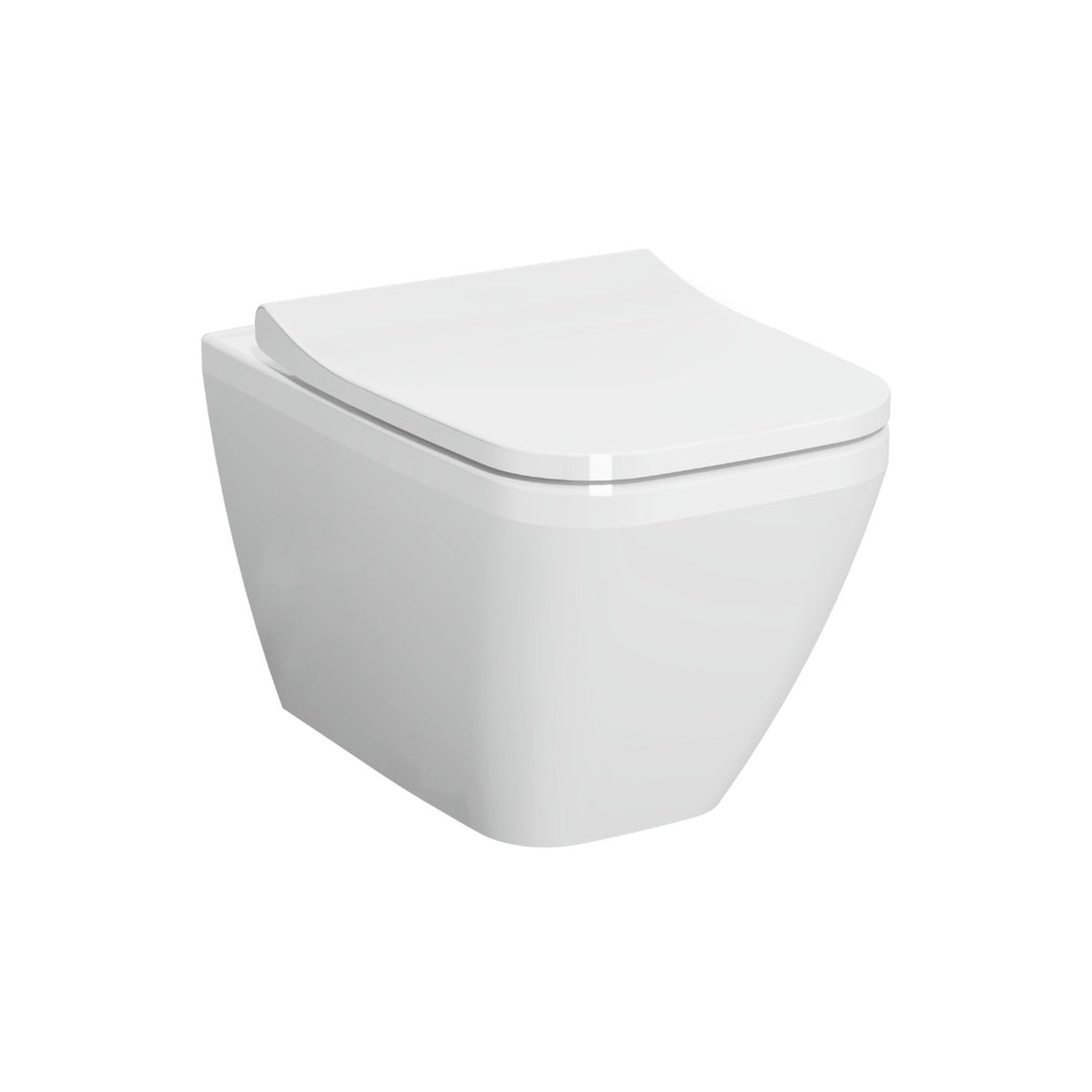 Vitra Integra Square Rimless Wall Hung Toilet with Soft Close Seat