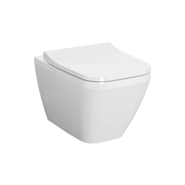 Vitra Integra Square Rimless Wall Hung Toilet with Soft Close Seat
