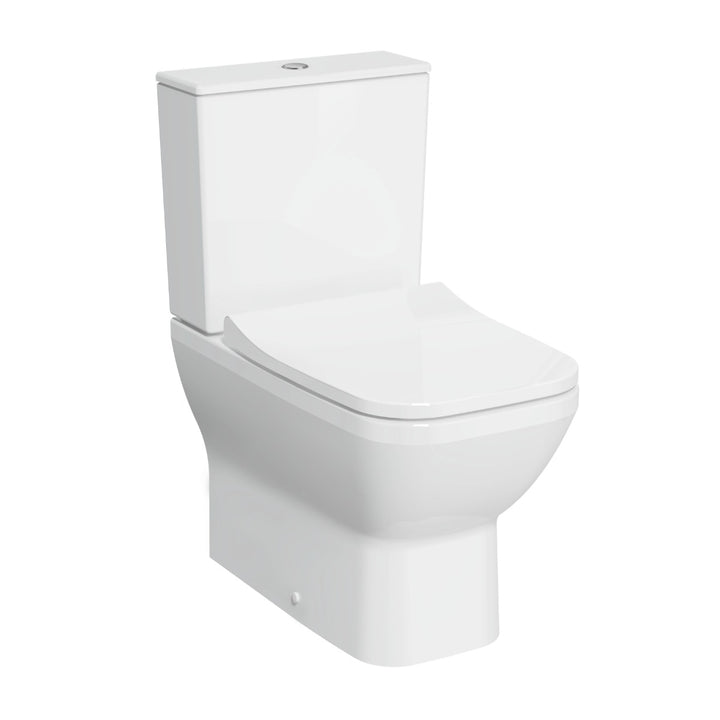 Vitra Integra Square Rimless Close Couple Back To Wall Toilet with Soft Close Seat