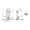 Vitra V-Fix Core 1120mm Frame For Wall Hung Toilet