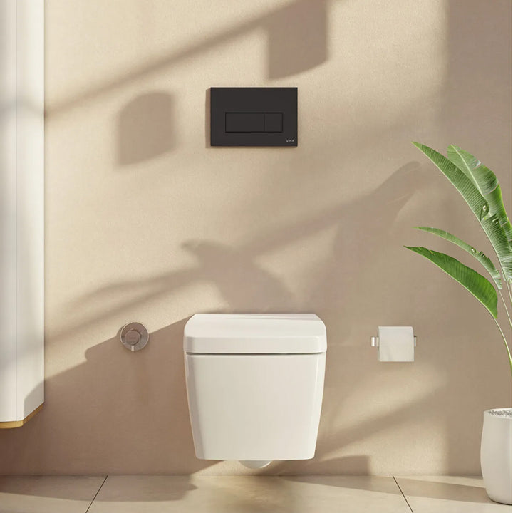 Vitra Loop Square Flush Plate - Matt Black to suit Vitra V-Fix &amp; V-Care Cisterns