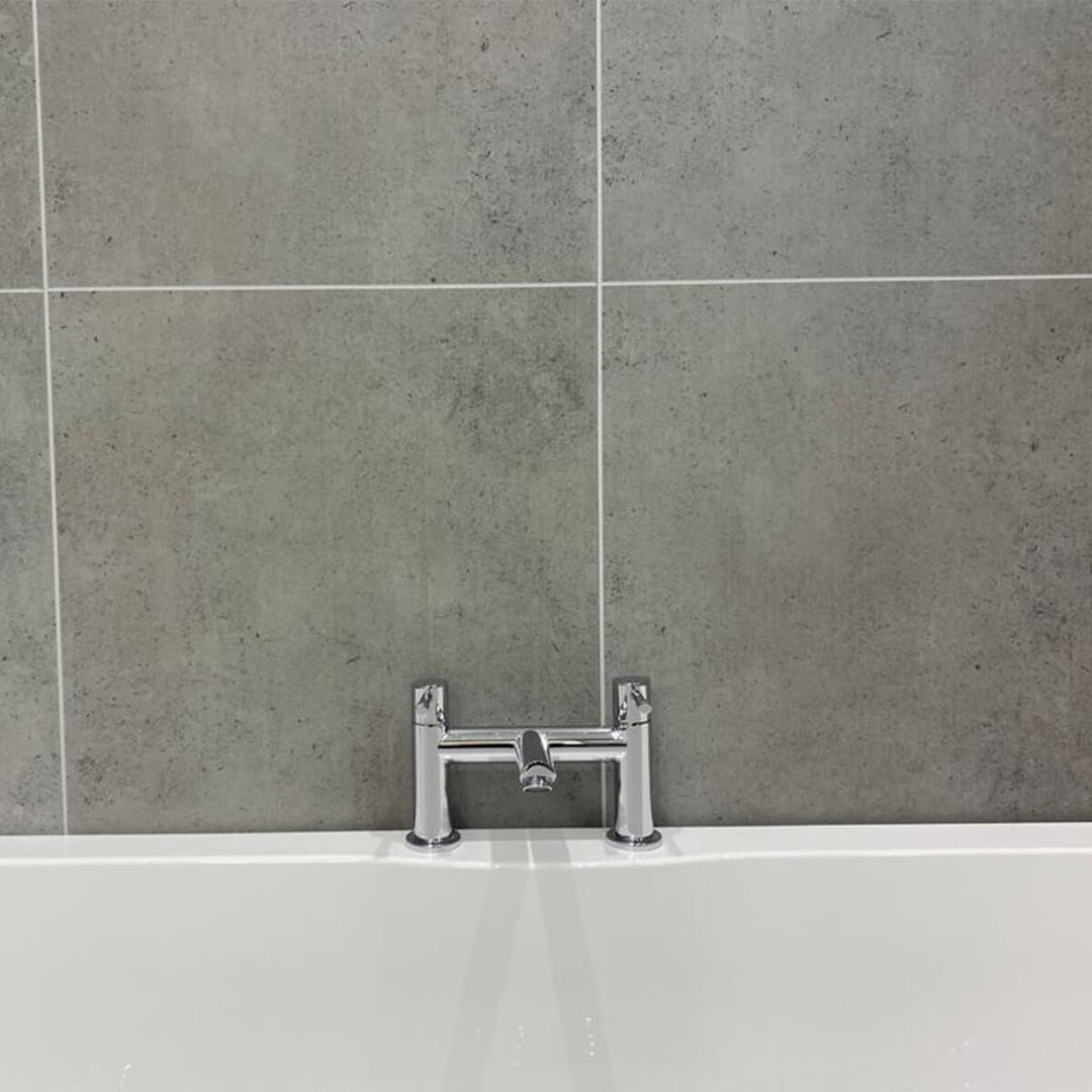Grosfillex Grey Concrete Tile Effect Wall Panelling