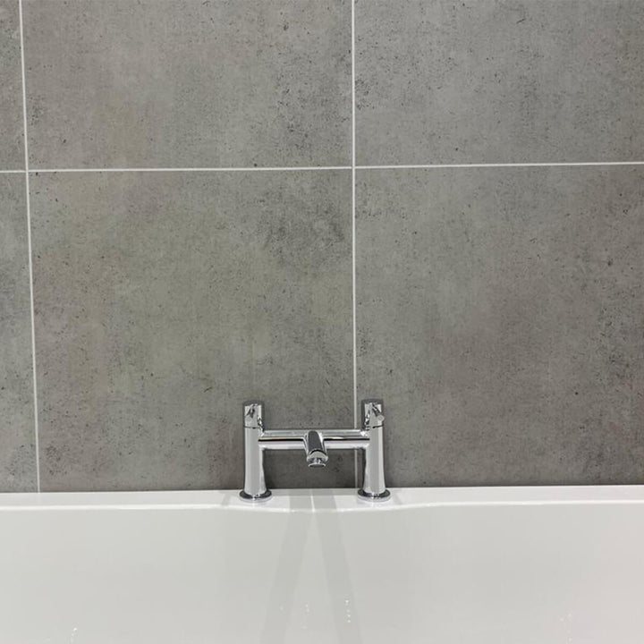 Grosfillex Grey Concrete Tile Effect Wall Panelling