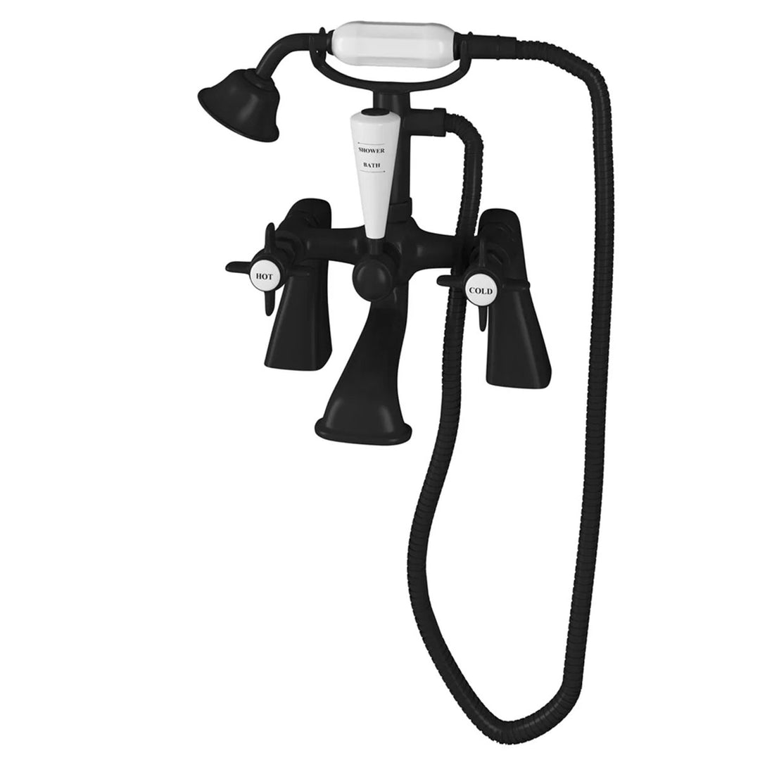Black luxury bath shower mixer tap