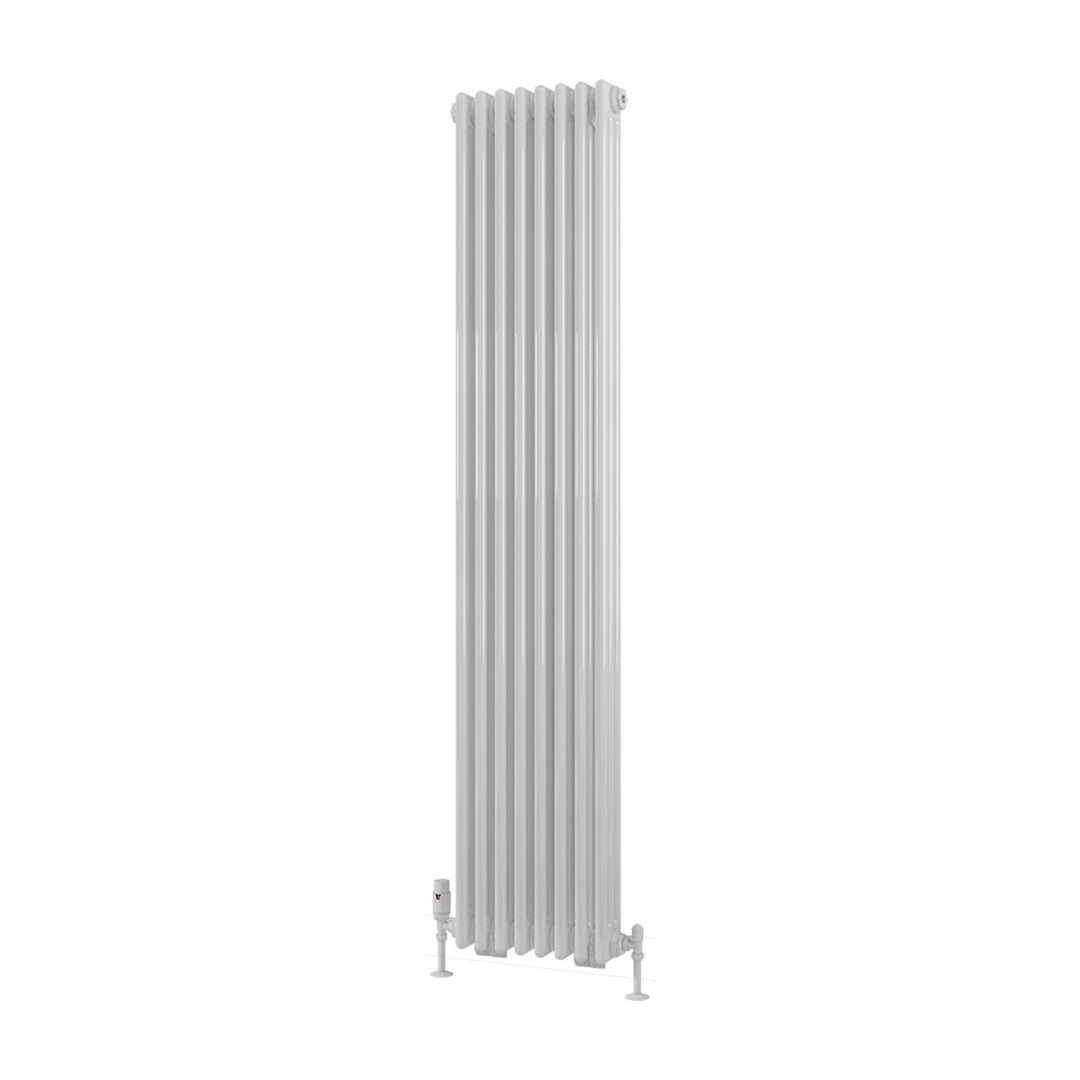 Rivassa 1800 x 383mm 2 Column Radiator - Gloss White