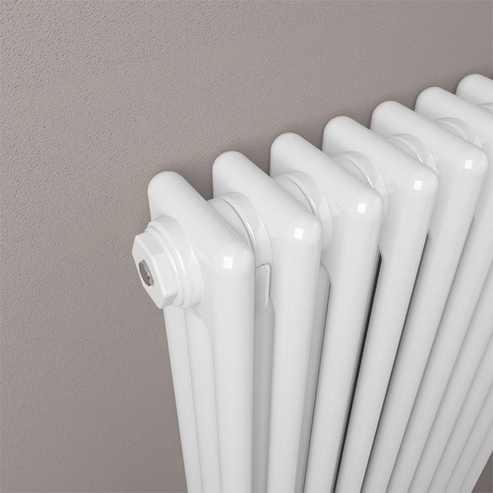 Rivassa 1800 x 383mm 2 Column Radiator - Gloss White