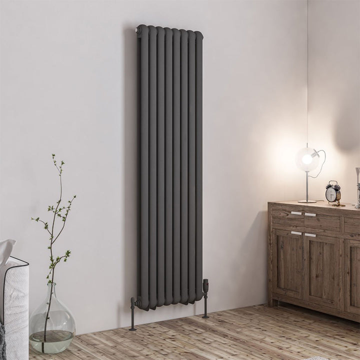 Rubano 1800 x 503mm Column Radiator - Matt Anthracite