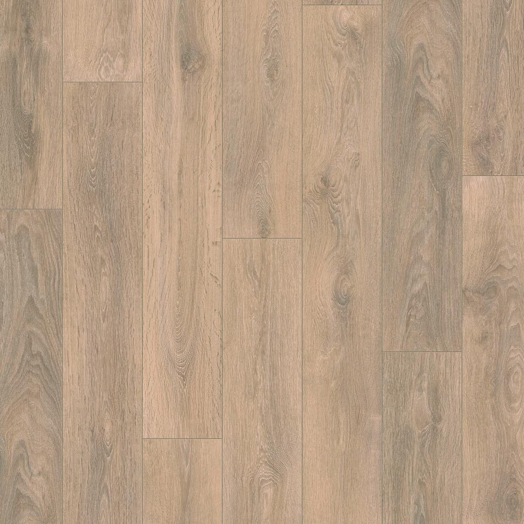 Blonde Oak 12mm Laminate Wooden Flooring - 1288 x 195 x 12 mm - 1.51 M2 Per box