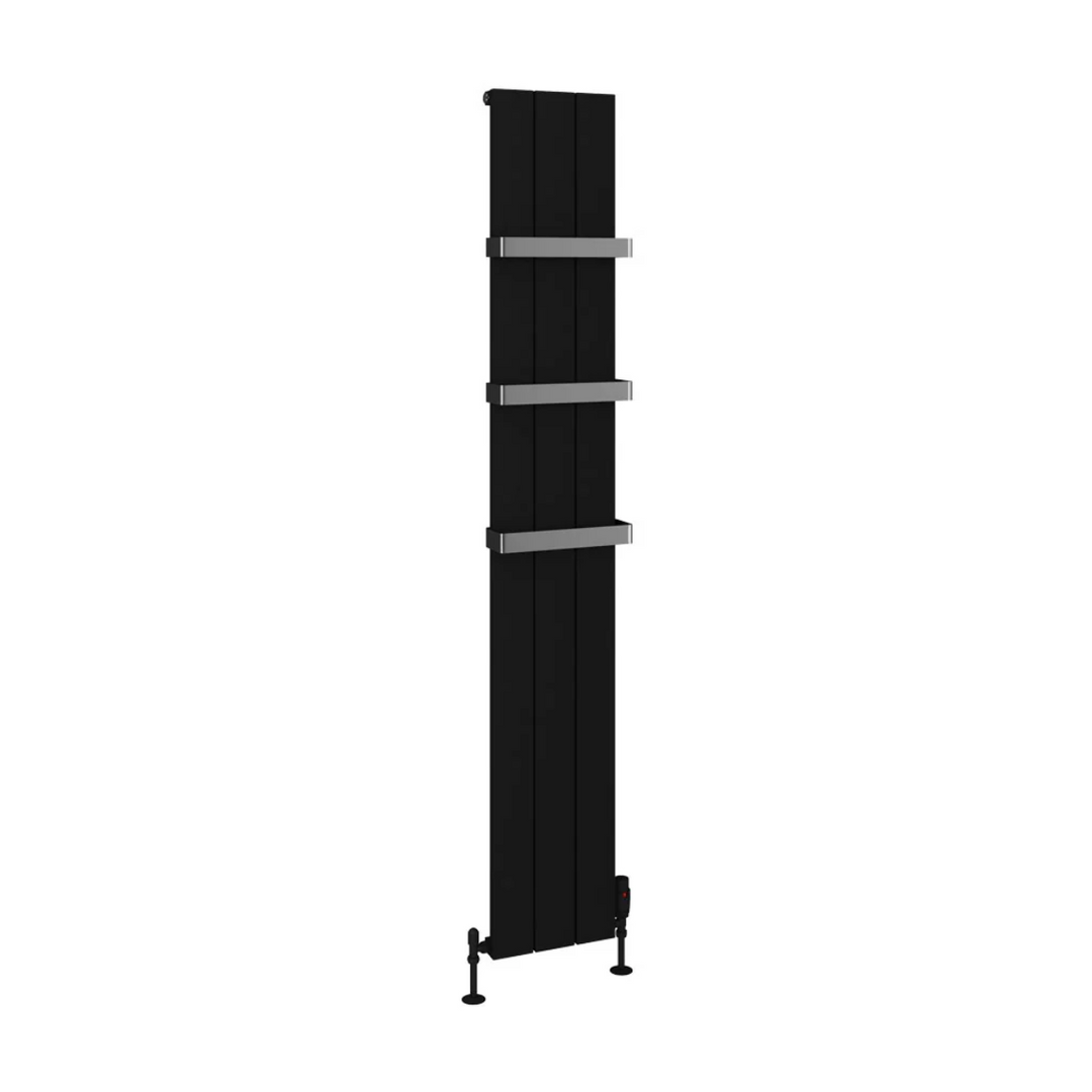 Rosano 1800 x 280mm Aluminium Radiator - Matt Black