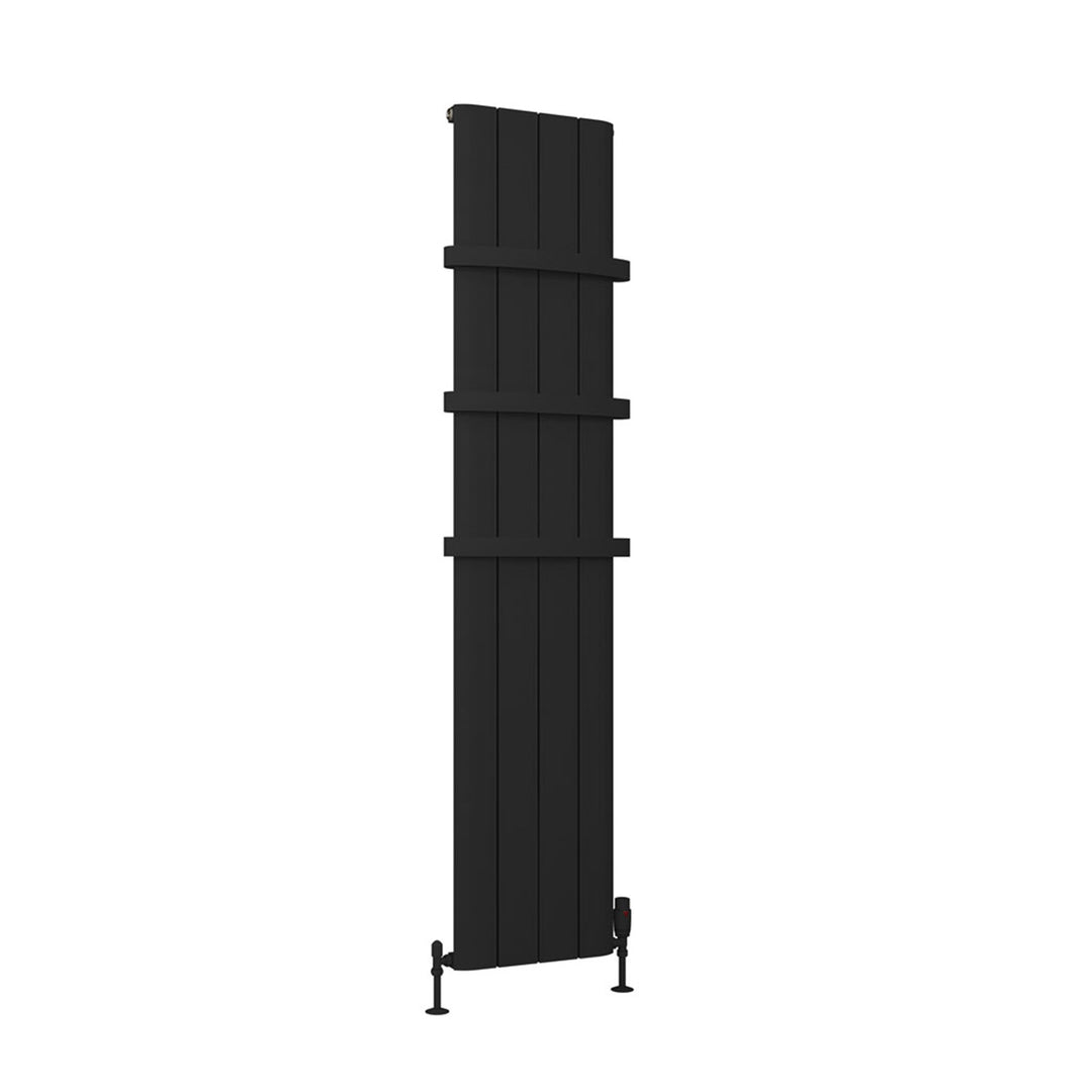Peretti 1800 x 375mm Aluminium Radiator - Matt Black