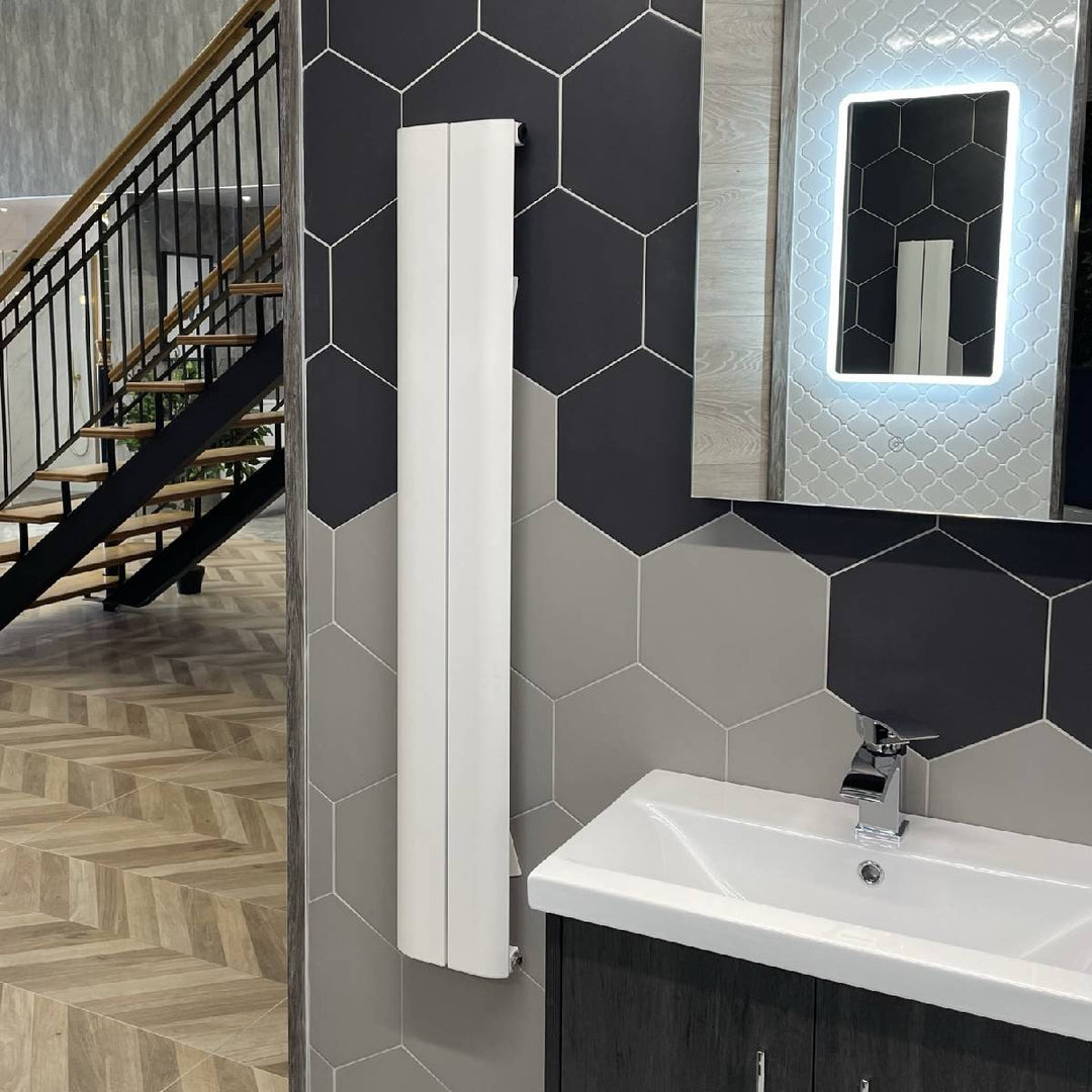 Berlini 1200 x 185mm Aluminum Radiator - Matt White