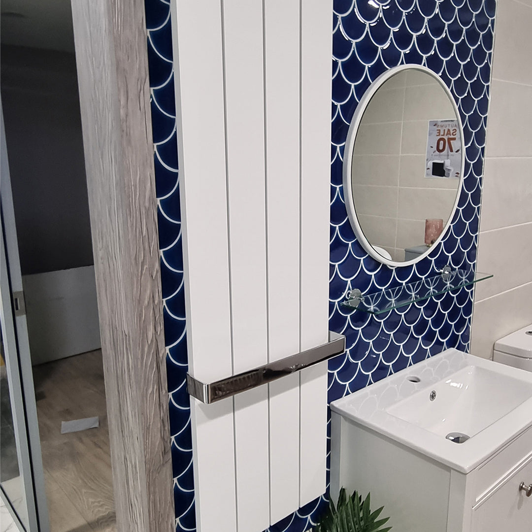 Charlton 1200 x 375mm Aluminium Radiator - Matt White