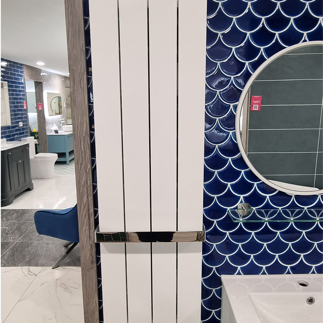 Charlton 1200 x 375mm Aluminium Radiator - Matt White