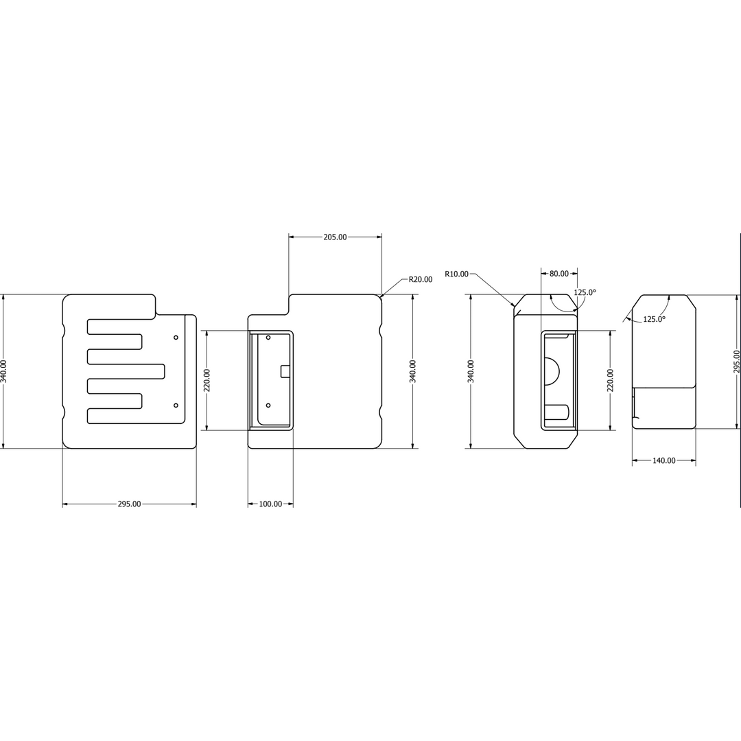 Eliseo Ricci Dual Flush Concealed Cistern with Push Button Flush