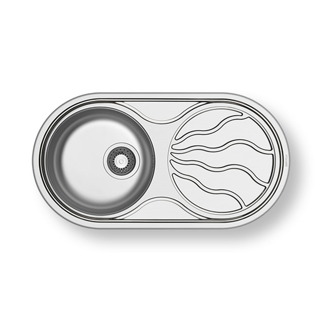 Pyramis SR Twig 850 x 450mm 1 Bowl 1 Taphole Sink