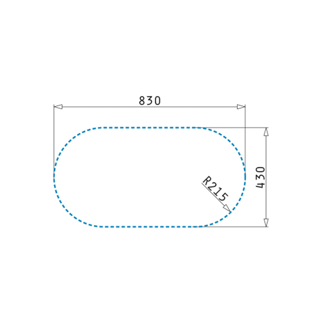 Pyramis SR Twig 850 x 450mm 1 Bowl 1 Taphole Sink