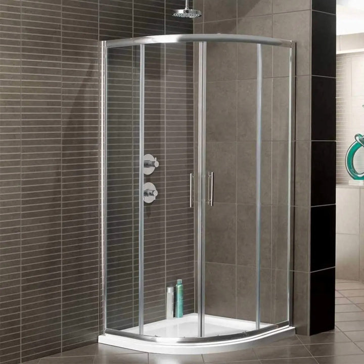 900mm Quadrant Shower Enclosure Bundle with Door, Tray and Waste