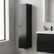 Athens Wall Hung Tall Storage Unit - Matt Black