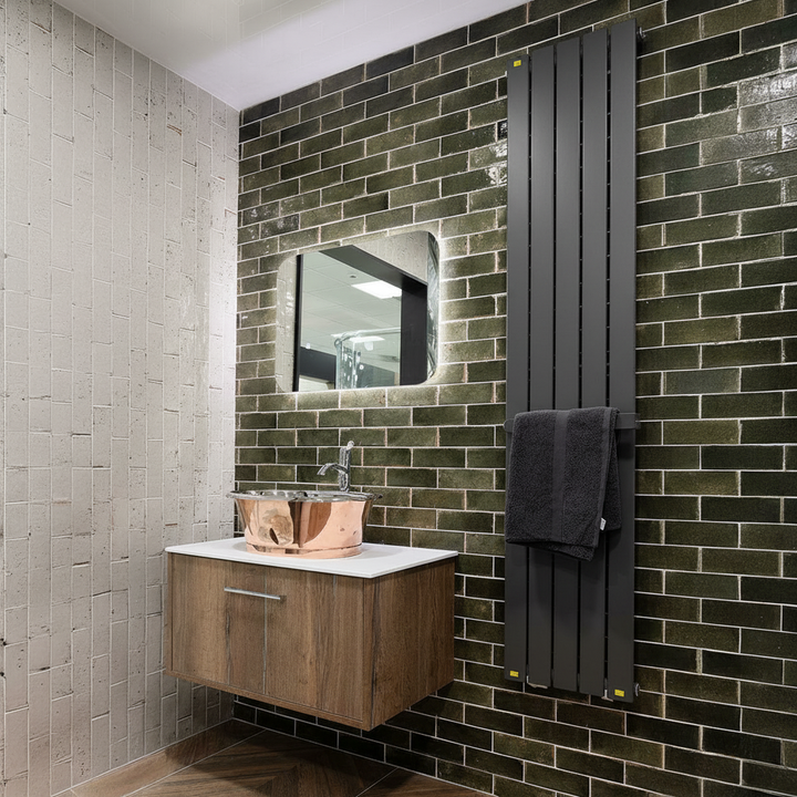 Parallel 1800 x 380mm Single Panel Radiator - Anthracite