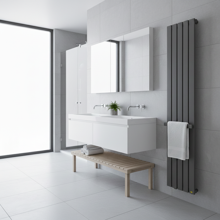 Parallel 1800 x 380mm Single Panel Radiator - Anthracite